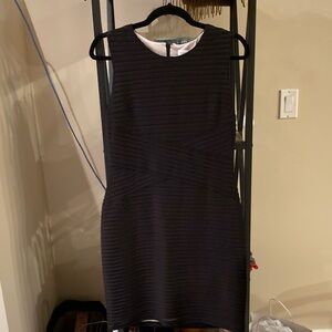 Calvin Klein Textured Black Midi Dress